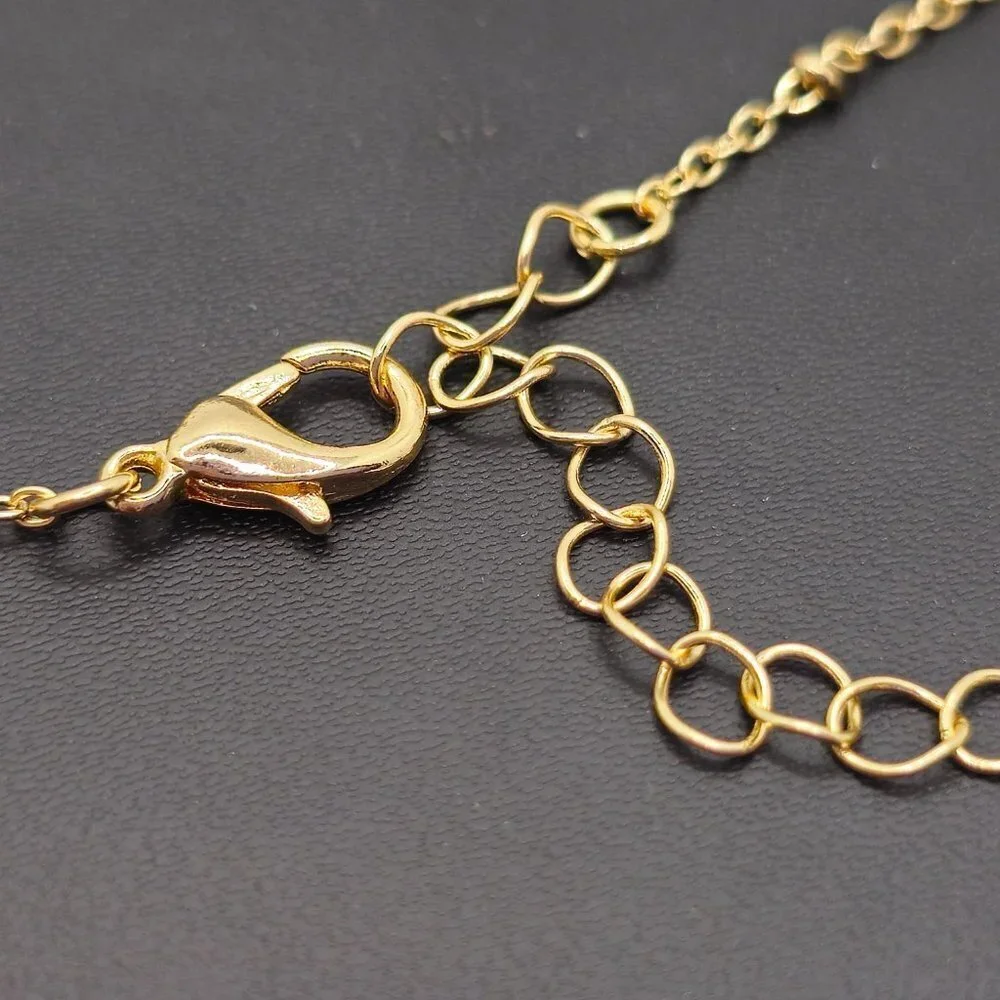 Natural Purple Stone‎ Chips Birthstone Necklace (February, NWOT)